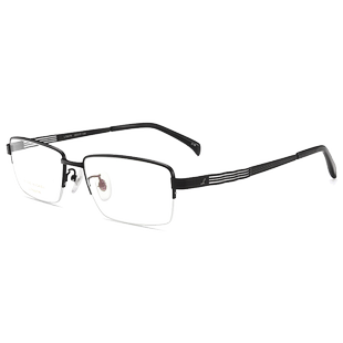 里斯特超轻纯钛近视眼镜男配钛架titanium眼镜框半框眼镜架近视镜