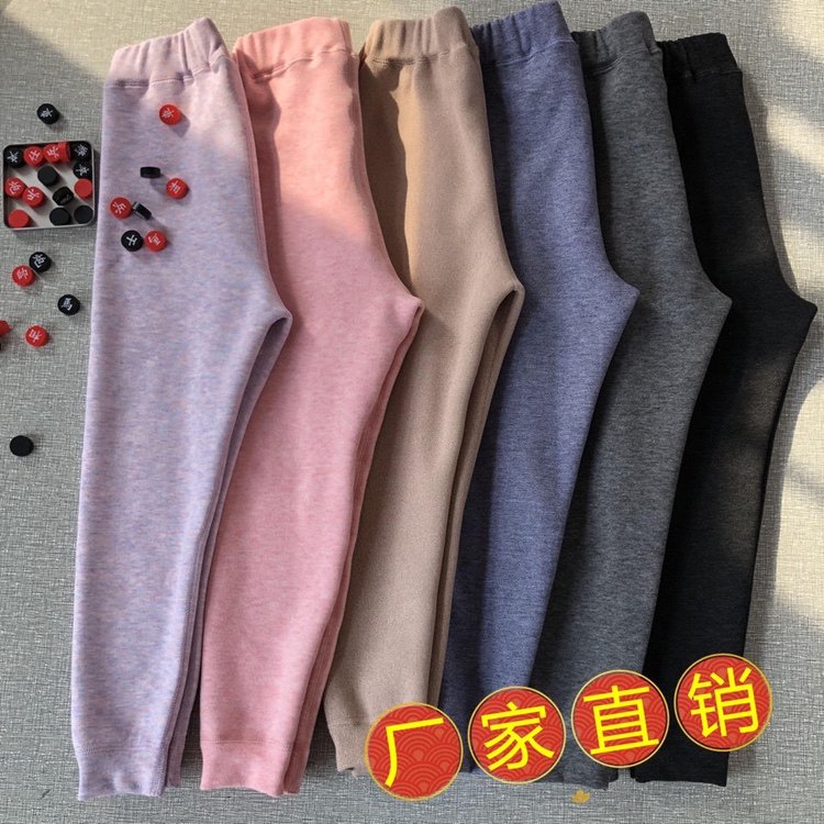 儿童加肥加大校服神器大童男孩中童女孩加厚保暖裤加绒保暖打底裤