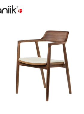 vaniik/北欧极简客厅餐厅实木广岛椅餐椅 Hiroshima 书椅深泽直人