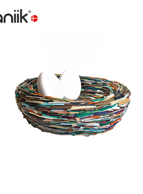 vaniik/北欧艺术创意座椅设计布艺拼接沙发 La Cova 鸟巢沙发