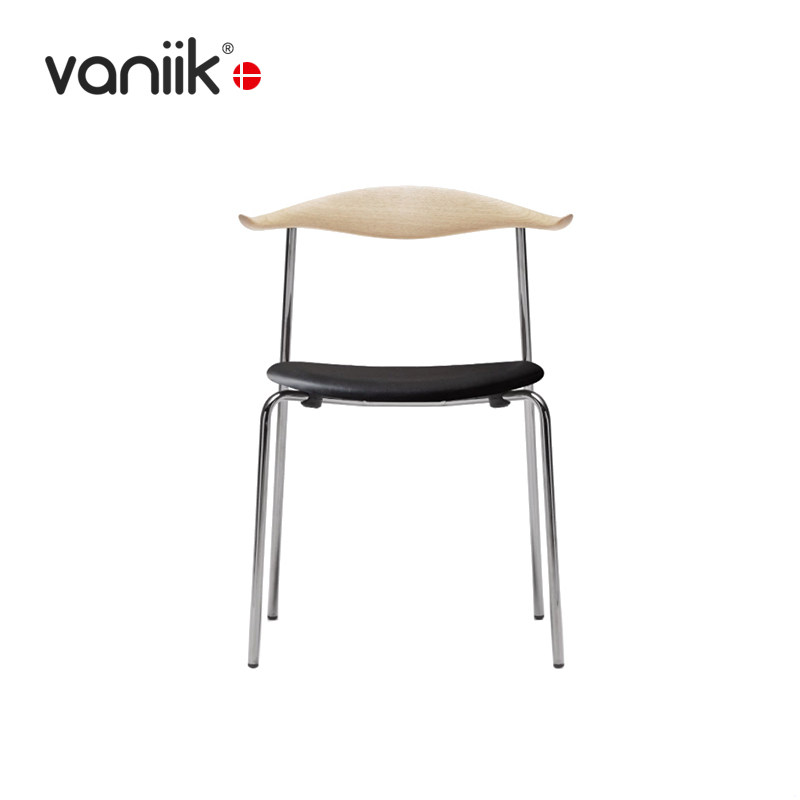 vaniik不锈钢意式极简书椅餐椅