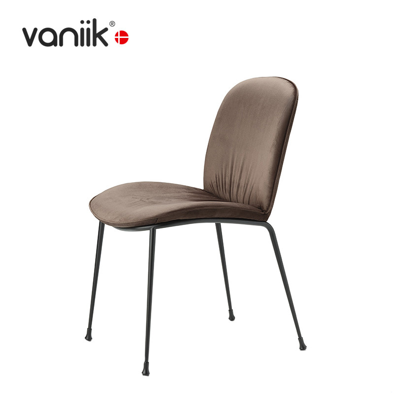 vaniik布艺真皮书椅餐椅