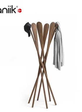 vaniik/艺术创意设计实木衣帽架Veneziano样板房玄关落地挂衣架