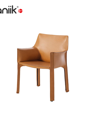 vaniik/意式经典客厅休闲椅 CAB Mario Bellini 马鞍皮餐椅