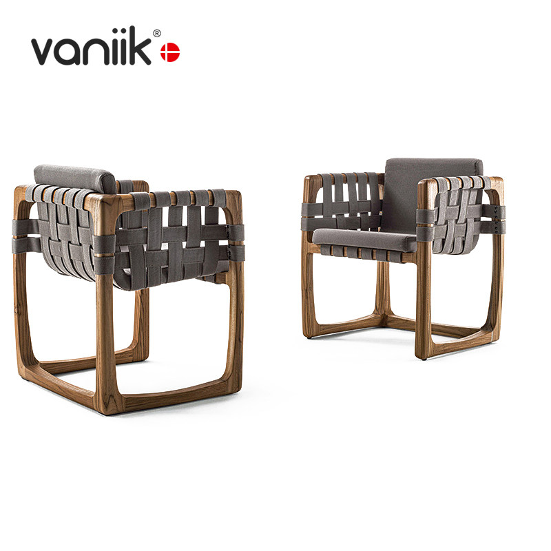 vaniik/北欧设计款单人沙发椅Bungalow Dining Chair休闲椅扶手椅