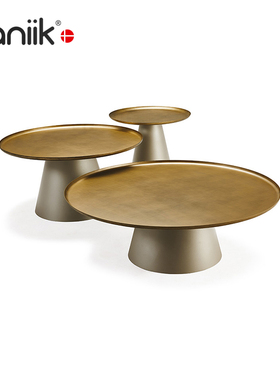 vaniik/轻奢极简客厅古铜色圆形咖啡桌Amerigo休闲阳台组合边几