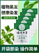 品牌染发膏 染发剂纯植物天然无刺激正品 云南本草一洗黑袋装 小包装