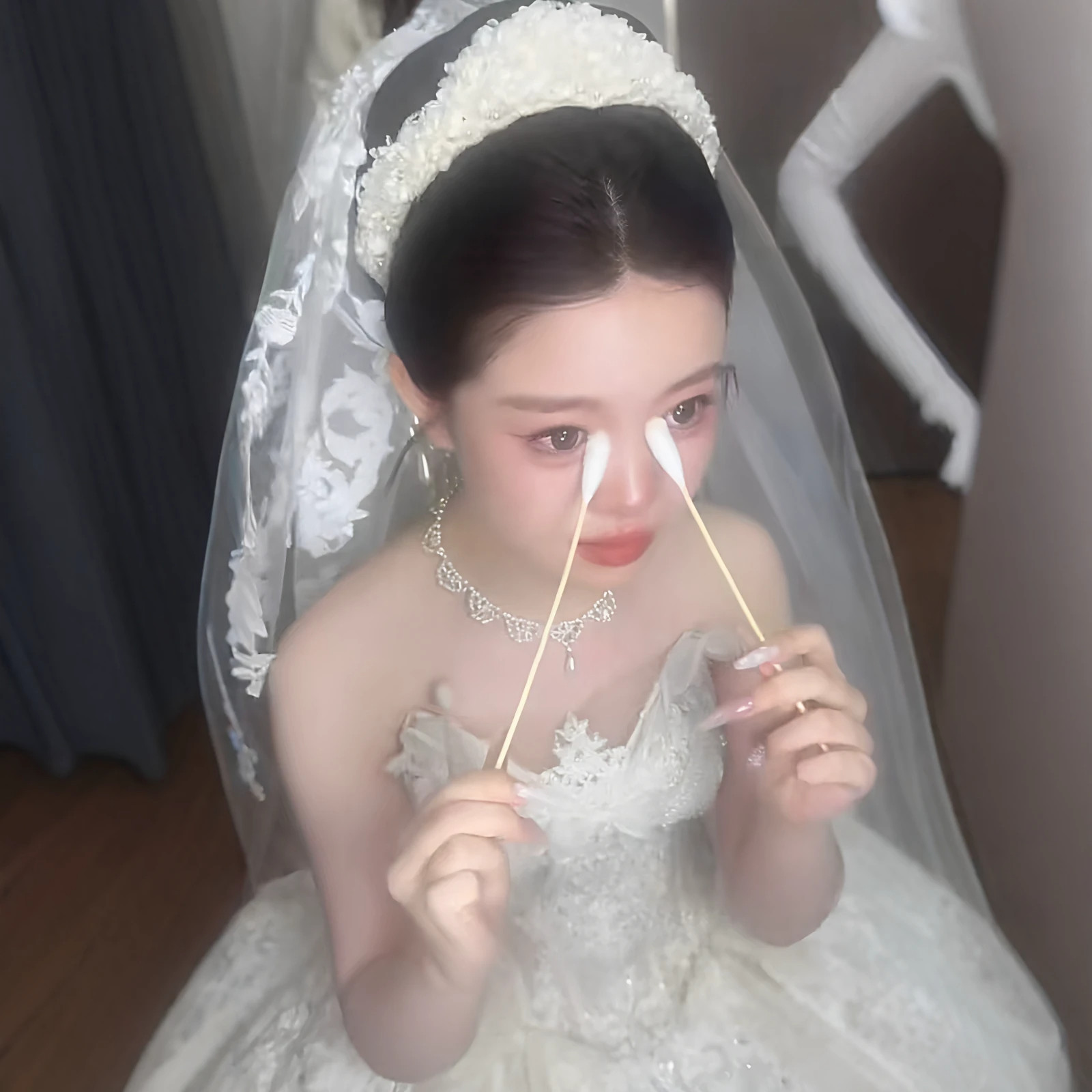 新娘擦眼泪大号棉签棒防花妆神器