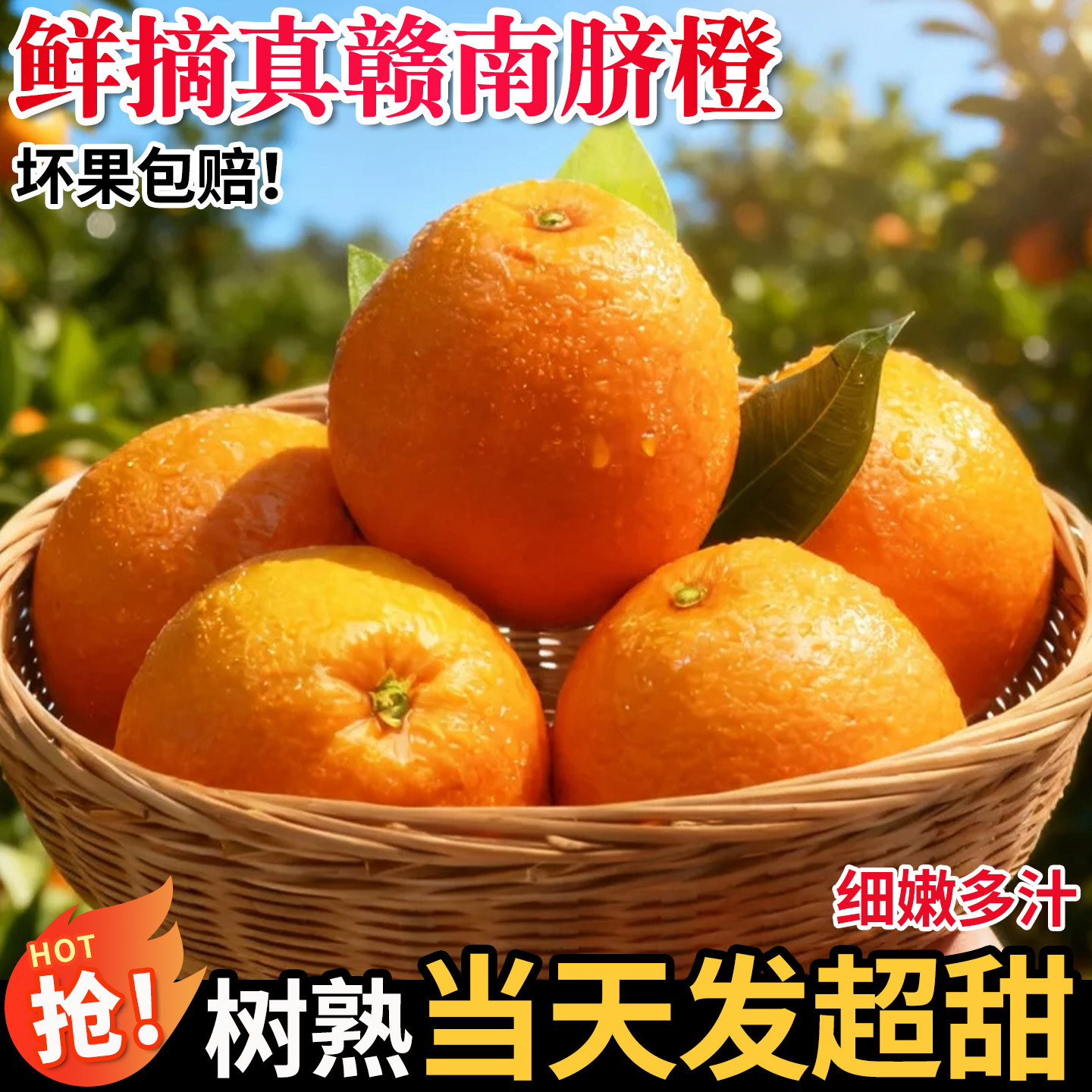 果怡芬赣南脐橙新鲜时令水果