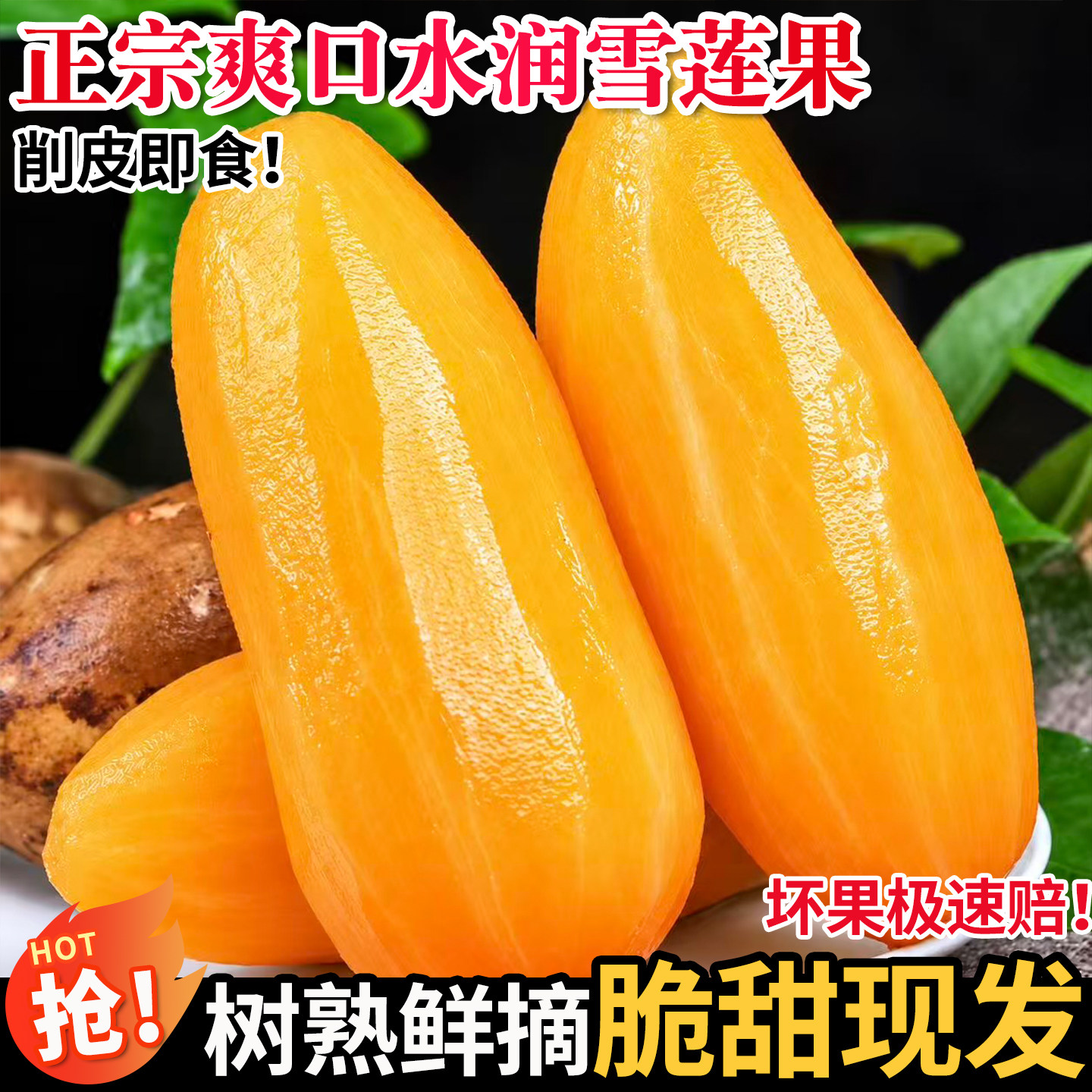 果怡芬天山雪莲果新鲜大果脆甜