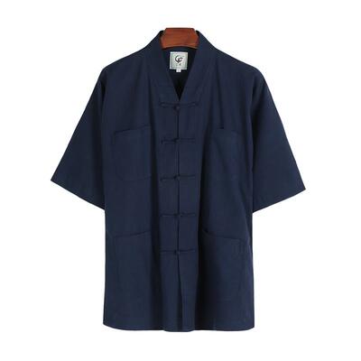特价夏季僧服短袖竹节棉僧人服饰出家师父和尚服透气五分袖男女