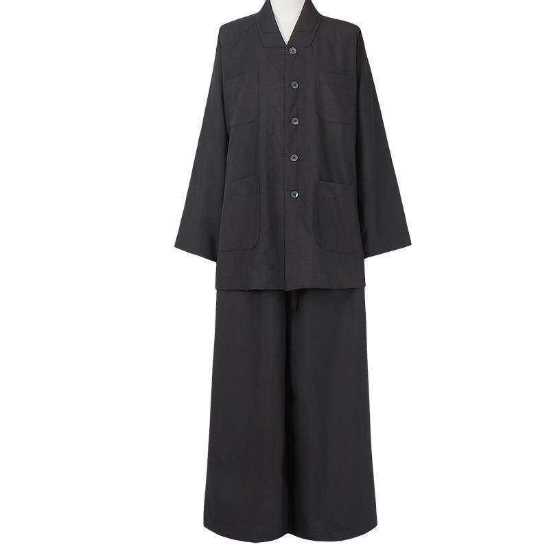 特价远尘僧服短褂套装精仿西装布春秋款小褂和尚服出家师父比丘尼