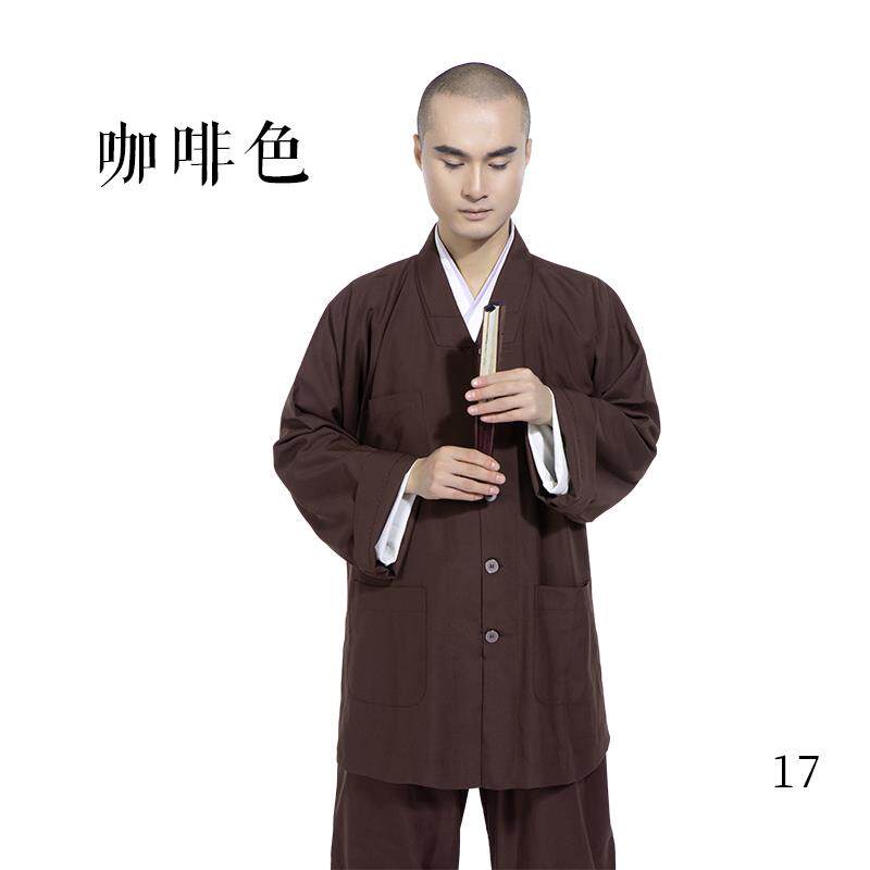 新款春秋季缎梵僧服短褂和尚服长褂男女款小褂长衫僧人僧衣僧袍僧