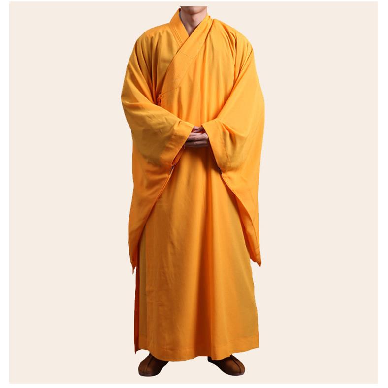 新款了尘牌海青僧服海清居士服夏季咖啡色海青男女款透气高档海青
