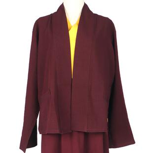 新款喇嘛僧服单层东波外套春秋上衣西藏僧人服装双绉棉麻上师服居