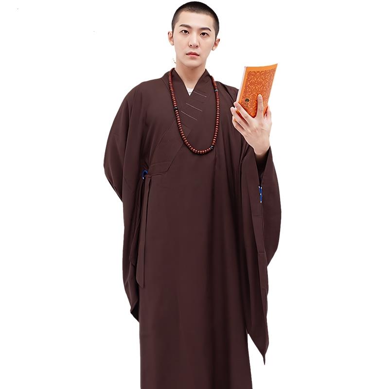 特价觉牌海清居士服女僧服男广袖海青纯棉亚麻透气法会僧衣春夏季
