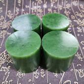 3台芯和田玉碧玉手镯芯原石 新疆阳绿碧玉镯芯一细完整好肉雕刻料