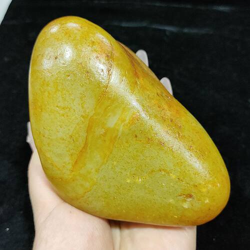 洒金皮青白玉籽料把件玩料雕刻