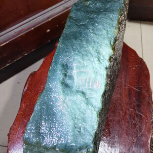 12斤和田且末蓝调青玉原石天然特色粉青油润一细收藏级手镯牌子料