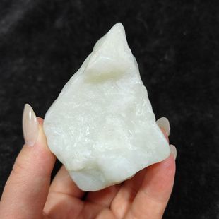 221克和田玉白玉戈壁料原石 且末羊脂白玉戈壁细润玉石把件雕刻料