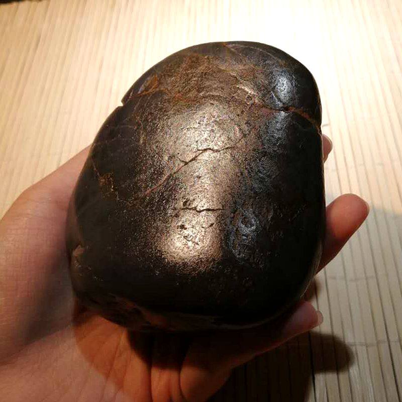 453克新疆和田青花墨玉籽料原石原籽 大块聚墨玉石原料雕刻料