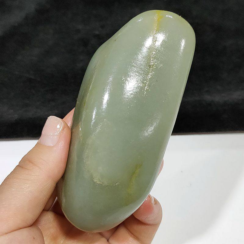 沙枣青玉籽料一细把件料雕刻料