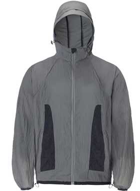 EMGR 24SS 多裁片剪裁薄款透气速干拼色连帽长袖运动防晒皮肤外套