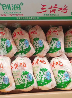 三黄鸡冷冻批发商用新鲜冷冻中装鸡肉白条鸡生鲜冻鸡整只整箱