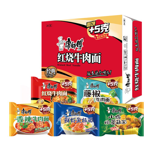 整箱装香菇炖鸡康师傅方便面