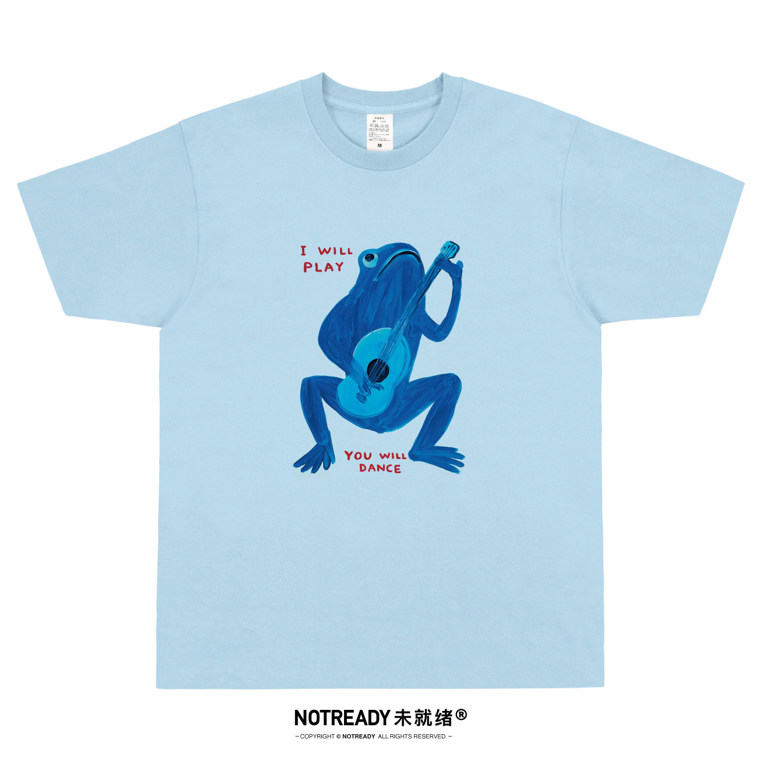 NOTREADY青蛙插画t恤文艺清新透气印花纯棉艺术小众设计男女短袖