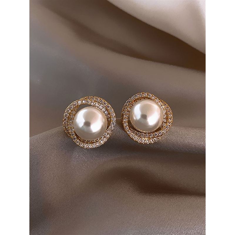 奥特莱斯品牌折扣店撤柜清仓捡漏轻奢螺旋珍珠耳环outlets女配饰1