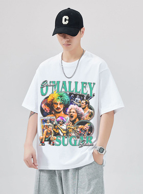 UFC不败新星Sean O'Malley蜜糖肖恩奥马利美式潮纯棉宽松短袖t恤