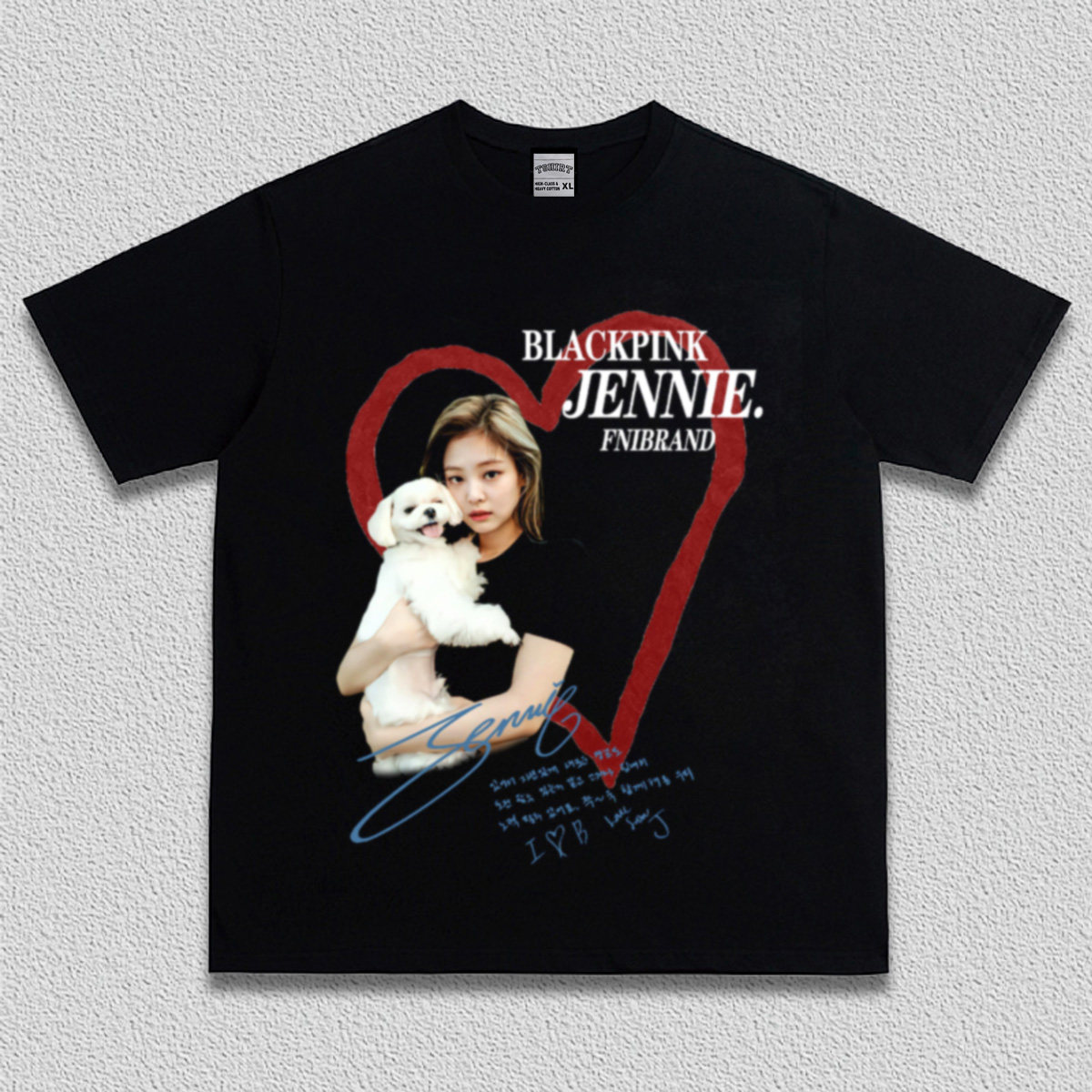 金珍妮 jennie BLACK PINK粉丝应援纯棉长短袖潮街头复古美式T恤