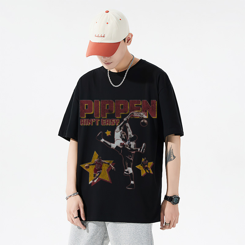 Scottie Pippen斯科蒂皮蓬篮球美式透气圆领半袖潮纯棉打底衫t恤