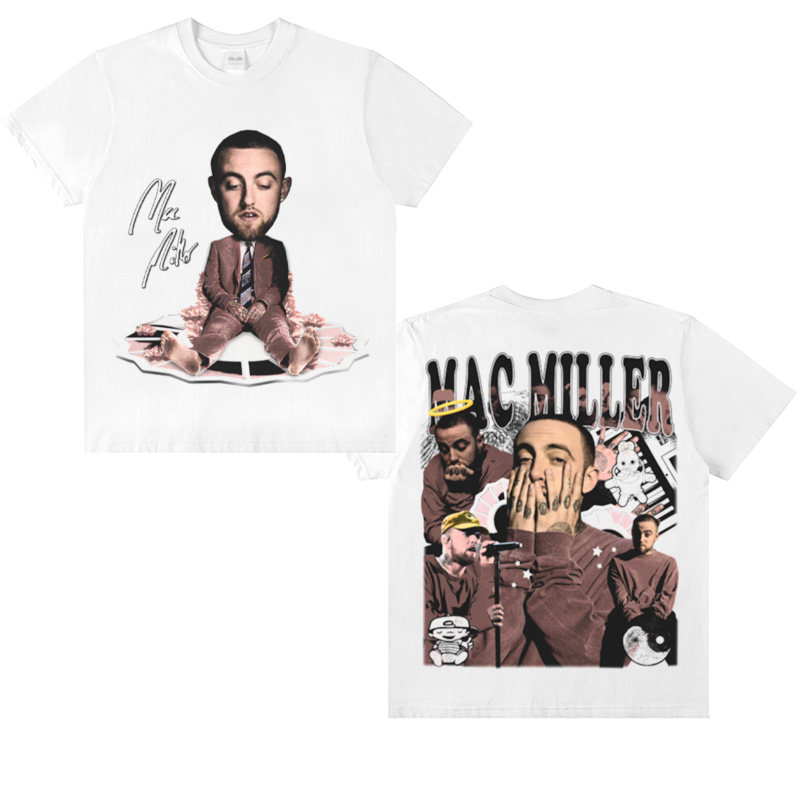 Mac Miller迈克米勒说唱Rap歌手摇滚美式圆领重磅纯棉宽松短袖t恤