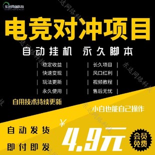 详细教程 电竞对冲自动挂机项目 号称单机轻松500 挂机脚本