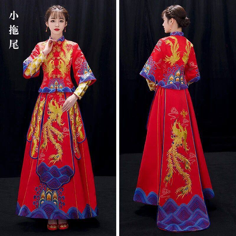 中式婚纱2019新款秀禾服新娘长袖礼服凤冠霞帔古装嫁衣结婚出阁服|ruв категории Женская одежда, Cвадебные платья, свадебное платье - от Buy2taobao.com для оказания профессиональной услуги покупки агента Taobao