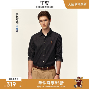 宽松牛仔上衣新款 TeenieWeenie小熊情侣衬衫 外套长袖 休闲美式 男款
