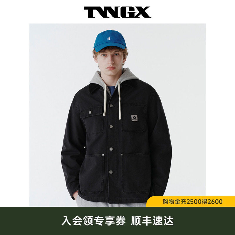 TeenieWeenie小熊男装美式街头风水洗做旧帆布休闲随性牛仔夹克