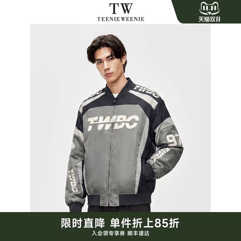 TeenieWeenie小熊男装2026年秋季撞色拼接时尚印花时尚棒球服夹克