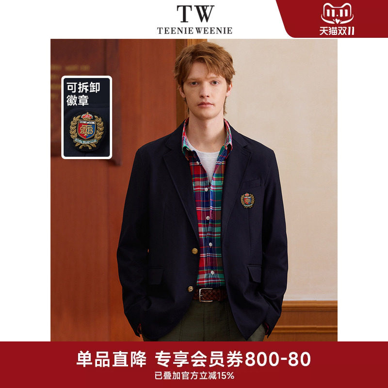 TeenieWeenie小熊男装西装外套春年季新款学院高智感通勤上衣