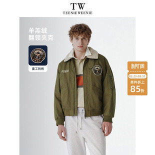夹克 机车风加厚外套男款 TeenieWeenie小熊男装 简约潮流棉服年冬季