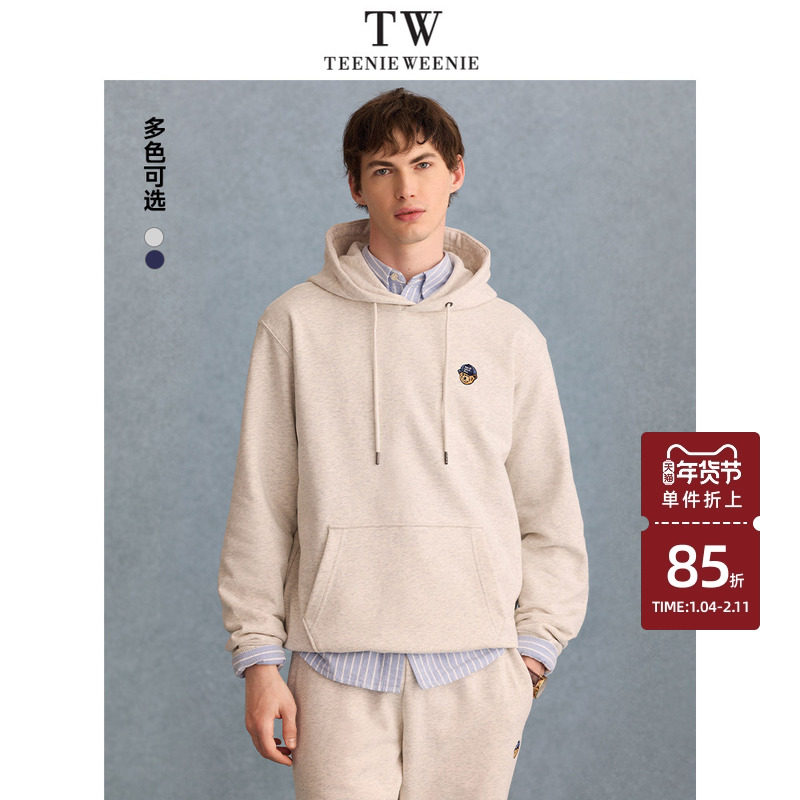 TeenieWeenie小熊男装连帽卫衣2025年春季新款美式高