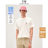 情侣圆领刺绣凉感短袖 Teenieweenie小熊男装 t恤男士 新款 上衣 夏季