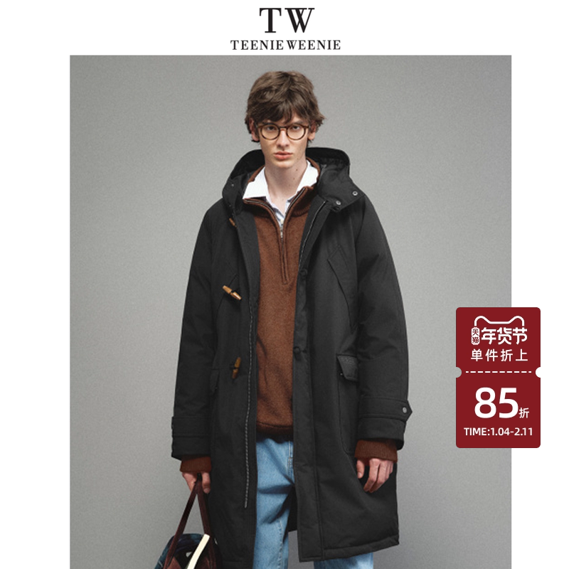 Teenie Weenie小熊男装轻盈三防90鸭绒防风连帽牛角扣