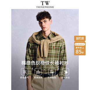 秋冬复古衬衫 上衣新款 休闲舒适格子长袖 TeenieWeenie小熊男装
