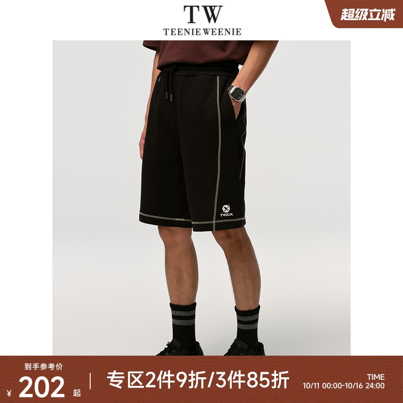 TeenieWeenie小熊男装卫裤2025年春夏季新款简约潮流学院休闲短裤