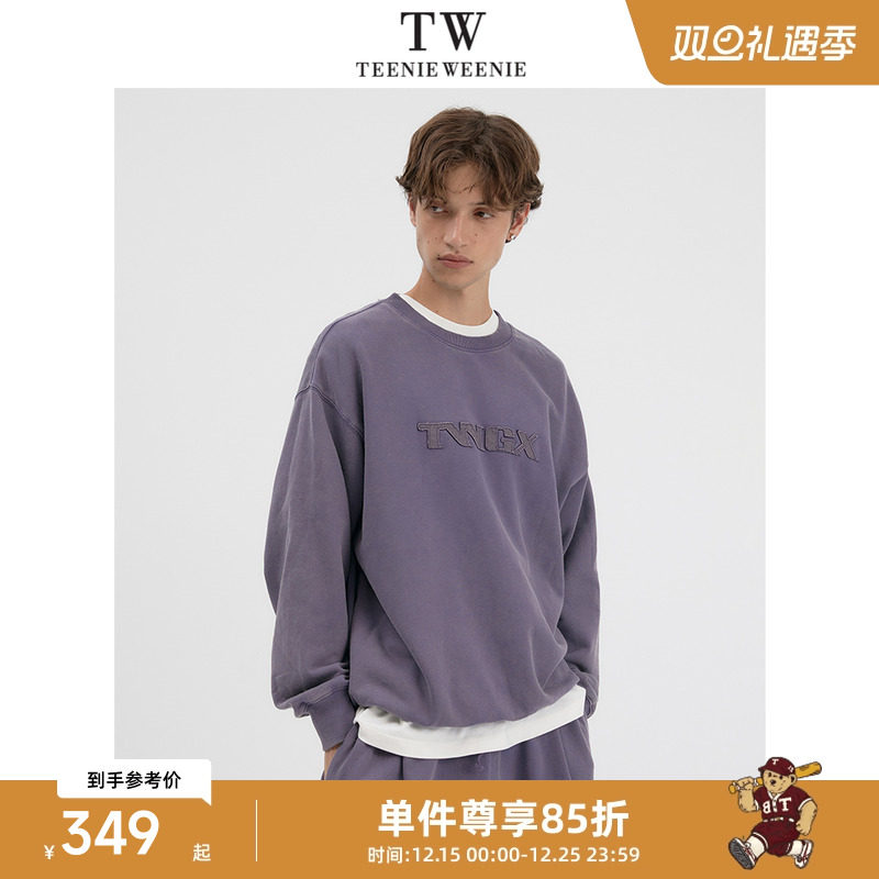 Teenie Weenie小熊男装水洗做旧宽松日式休闲时尚纯棉卫