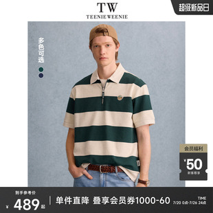 TeenieWeenie小熊男装 POLO衫 商务休闲美式 条纹翻领实穿短袖