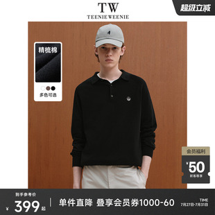 TeenieWeenie小熊男装 毛衣2025年春新款 松弛老钱风POLO翻领针织衫